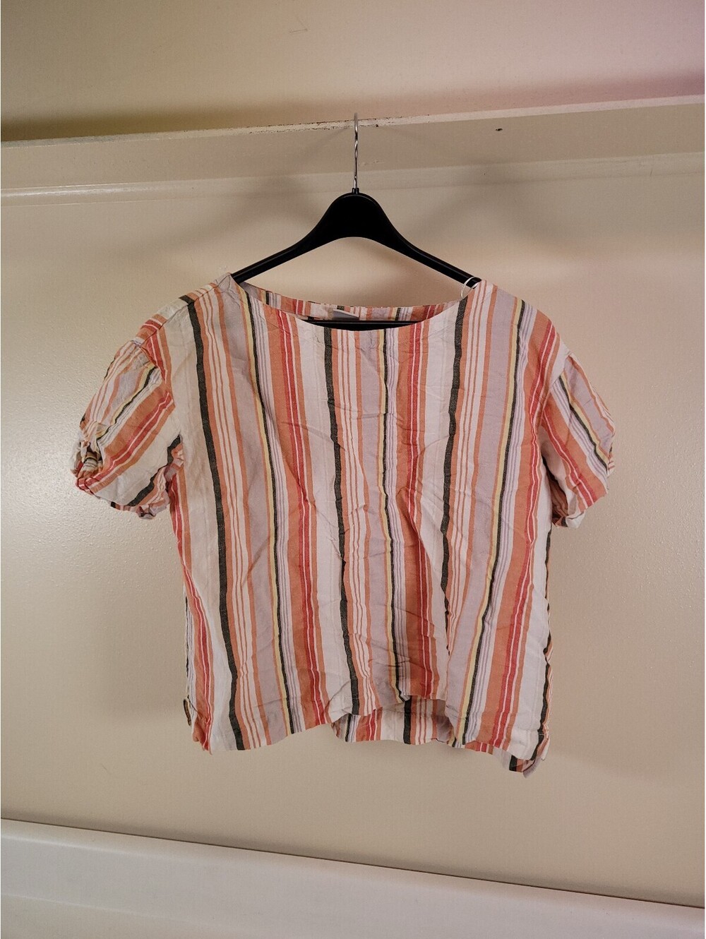 A new day nyc striped top womens XL orange black and cream